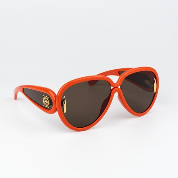Loewe X PAULA'S IBIZA Women Sunglasses Orange Pilot LW40132I 42E NEW AUTHENTIC - Picture 1 of 10